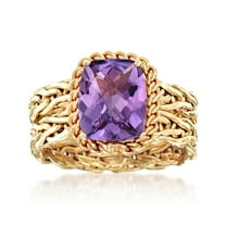 Ross-Simons 3.00 Carat Amethyst Woven Ring in 14kt Yellow Gold, Women's, Adult