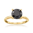thumbnail image 1 of Ross-Simons 3.00 Carat Black Diamond Solitaire Ring in 14kt Yellow Gold, Women's, Adult, 1 of 5
