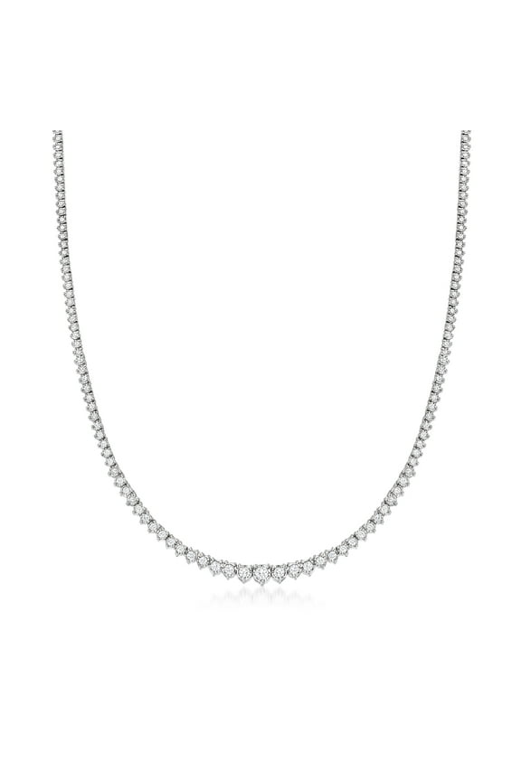 3.00 ct. t.w. Diamond Tennis Necklace in Sterling Silver, Women's, Adult