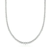Ross-Simons 3.00 ct. t.w. Graduated Lab-Grown Diamond Tennis Necklace in Sterling Silver, Women's, Adult