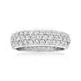 thumbnail image 1 of Ross-Simons 3.00 ct. t.w. Micropave Diamond Eternity Band in 14kt White Gold, Women's, Adult, 1 of 5