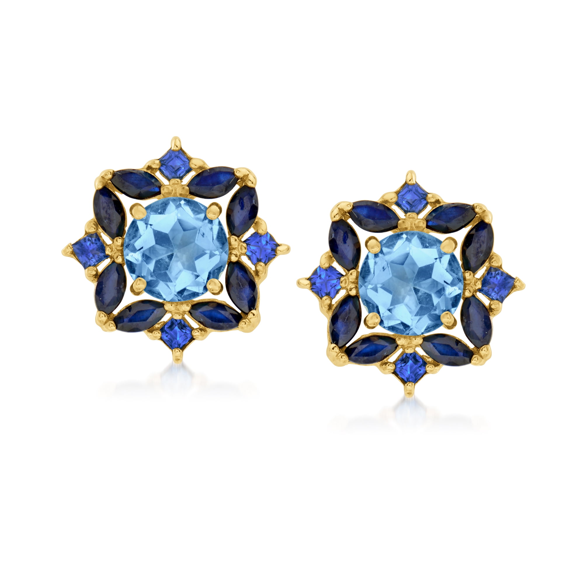 Ross simons blue topaz earrings sale