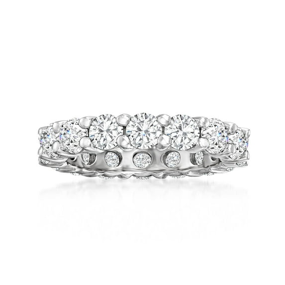 Ross-Simons 3.45 ct. t.w. CZ Eternity Band in Sterling Silver, Women's, Adult