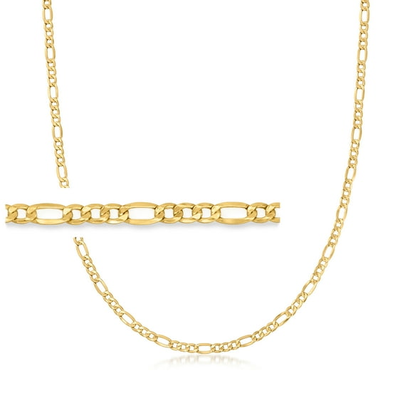 Ross-Simons 3.5mm 14kt Yellow Gold Figaro-Link Necklace, Women's, Adult