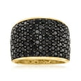 thumbnail image 1 of Ross-Simons 3.80 ct. t.w. Pave Black Spinel Ring in 18kt Gold Over Sterling, Women's, Adult, 1 of 5
