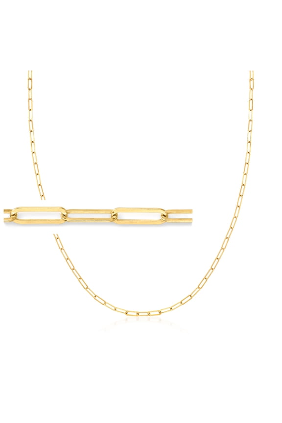 3-In-1 Italian 18kt Gold Over Sterling Paper Clip Link Necklace, Mask Holder and Eyeglass Chain, Women's, Adult