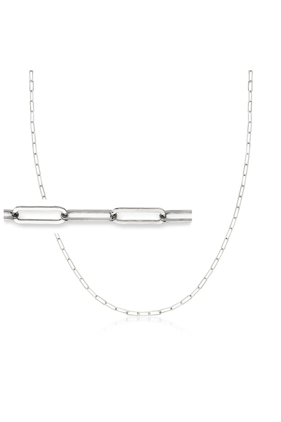 3-In-1 Italian Sterling Silver Paper Clip Link Necklace, Mask Holder and Eyeglass Chain, Women's, Adult