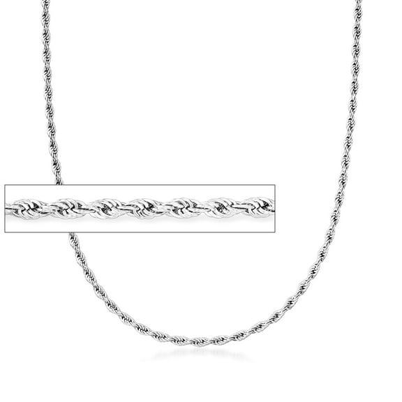 Ross-Simons 3mm Sterling Silver Rope Chain Necklace, Women's, Adult