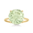 thumbnail image 1 of Ross-Simons 4.50 Carat Prasiolite Twist Rope Ring in 14kt Yellow Gold, Women's, Adult, 1 of 7