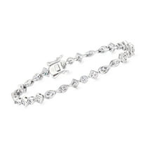 Ross-Simons 4.80 ct. t.w. Multi-Shaped CZ Bracelet in Sterling Silver, Women's, Adult