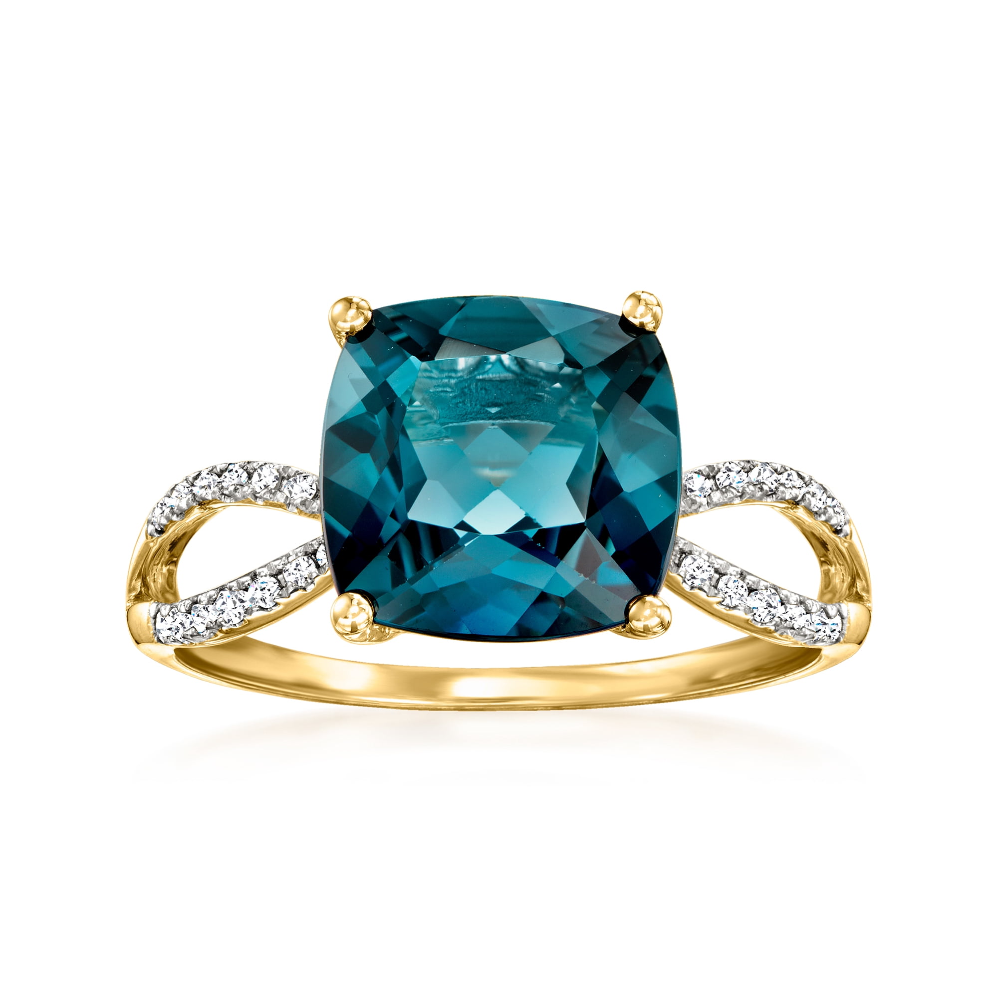 Ross-Simons 4.90 Carat London Blue Topaz and .11 ct. t.w. Diamond
