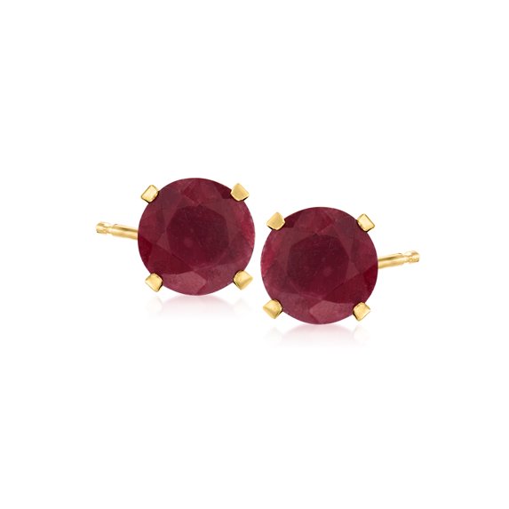 Ross-Simons 4.90 ct. t.w. Ruby Martini Stud Earrings in 14kt Yellow Gold, Women's, Adult