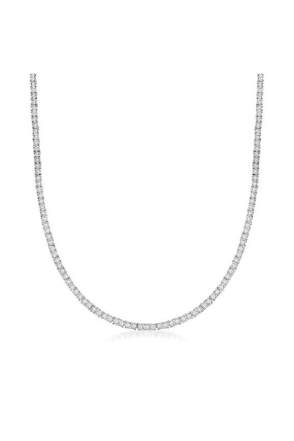 5.00 ct. t.w. Diamond Tennis Necklace in Sterling Silver, Women's, Adult