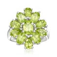 thumbnail image 1 of Ross-Simons 5.00 ct. t.w. Peridot Cluster Ring in Sterling Silver, Women's, Adult, 1 of 6