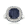 thumbnail image 1 of Ross-Simons 5.70 ct. t.w. Sapphire and .10 ct. t.w. White Topaz Ring in Sterling Silver, Women's, Adult, 1 of 5