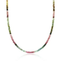 Ross-Simons 50.00 ct. t.w. Multicolored Tourmaline Bead Necklace With 14kt Yellow Gold Magnetic Clasp, Women's, Adult