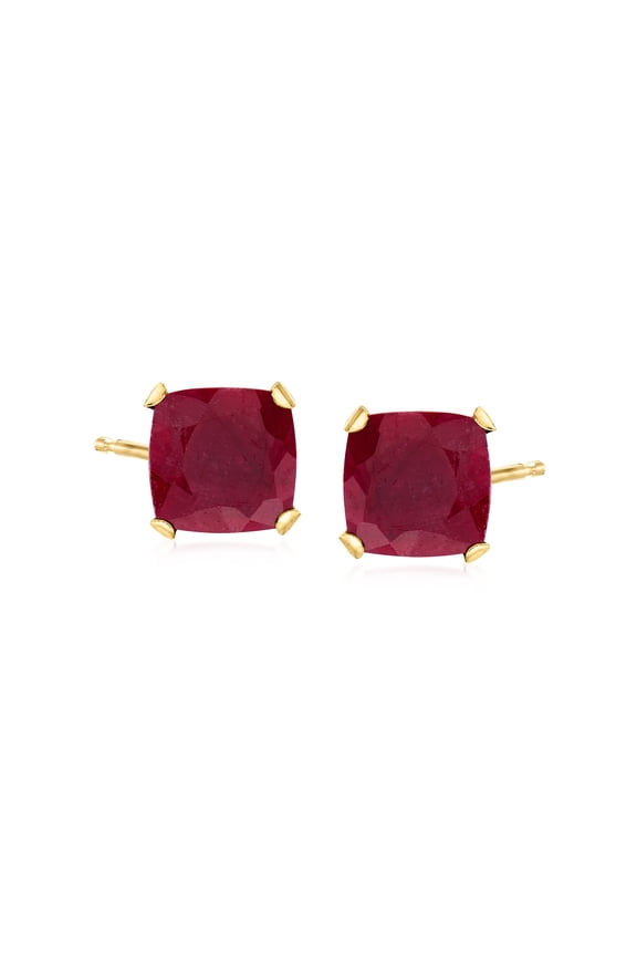 6.00 ct. t.w. Ruby Martini Stud Earrings in 14kt Yellow Gold, Women's, Adult