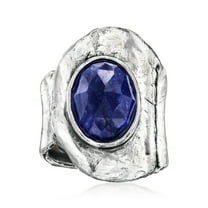 Ross-Simons 6.25 Carat Sapphire Ring in Sterling Silver, Women's, Adult