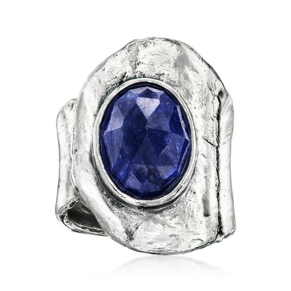 Ross-Simons 6.25 Carat Sapphire Ring in Sterling Silver, Women's, Adult