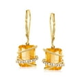 thumbnail image 1 of Ross-Simons 6.25 ct. t.w. Citrine and .12 ct. t.w. Diamond Drop Earrings in 14kt Yellow Gold, Women's, Adult, 1 of 5
