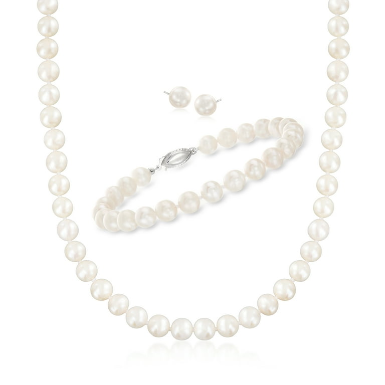 Ross-Simons Cultured Pearl Jewelry Set: Necklace, Bracelet