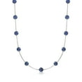 thumbnail image 1 of Ross-Simons 6-6.5mm Black Cultured Pearl Station Necklace in Sterling Silver, Women's, Adult, 1 of 4