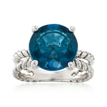Ross-Simons 6.75 Carat London Blue Topaz Ring in Sterling Silver, Women's, Adult