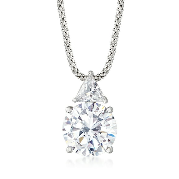 Ross-Simons 6.75 ct. t.w. CZ Pendant Necklace in Sterling Silver, Women's, Adult