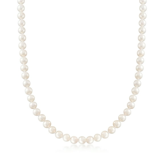 Ross-Simons 6-7mm Cultured Pearl Necklace With 14kt Yellow Gold, Women's, Adult