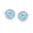 thumbnail image 1 of Ross-Simons 7.10 ct. t.w. Sky Blue Topaz and .20 ct. t.w. White Topaz Earrings in Sterling Silver, Women's, Adult, 1 of 4