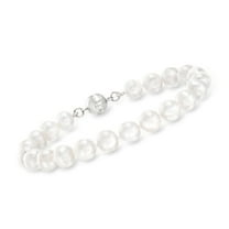 Ross-Simons 7-8mm Cultured Pearl Bracelet in Sterling Silver With Magnetic Clasp, Women's, Adult