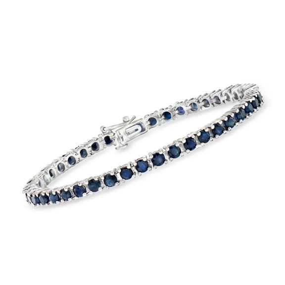 Ross-Simons 7.90 ct. t.w. Sapphire Tennis Bracelet in Sterling Silver, Women's, Adult