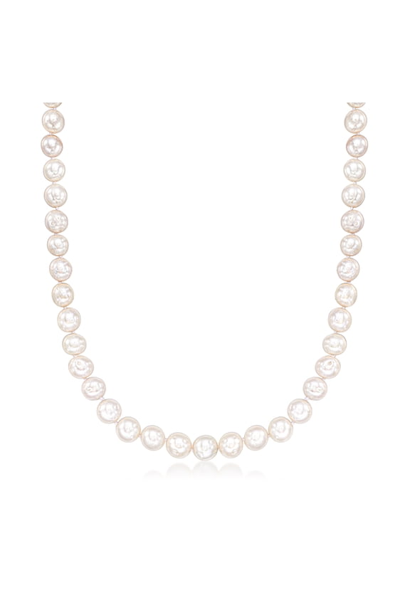 8.5-9.5mm Cultured Pearl Necklace With Sterling Silver, Women's, Adult