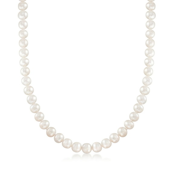 Ross-Simons 8-9mm Cultured Pearl Necklace With 14kt Yellow Gold, Women's, Adult