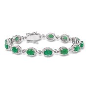 Ross-Simons 9.10 ct. t.w. Emerald Bracelet in Sterling Silver, Womens, Adult