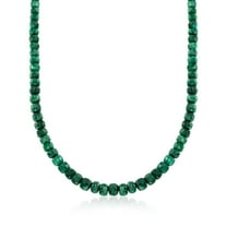 Ross-Simons 90.00 ct. t.w. Emerald Bead Necklace With Sterling Silver, Women's, Adult