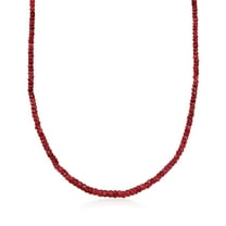 Ross-Simons 90.00 ct. t.w. Ruby Bead Necklace With Sterling Silver, Women's, Adult