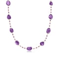 thumbnail image 1 of Ross-Simons 99.50 ct. t.w. Amethyst Bead Station Necklace in 18kt Gold Over Sterling, Women's, Adult, 1 of 4