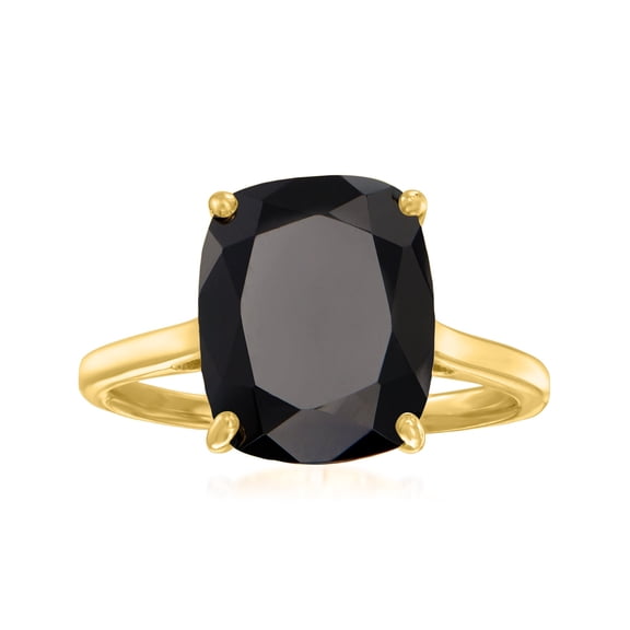 Ross-Simons Black Onyx Ring in 18kt Gold Over Sterling, Women's, Adult