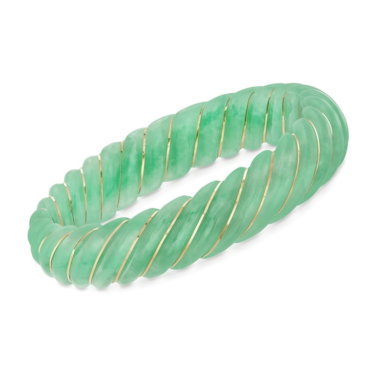 Wide Finest Design Recycled Plastic Bracelet - Green & Yellow