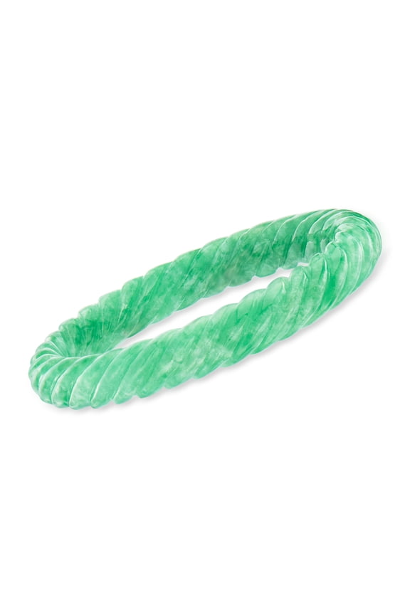 Carved Jade Bangle Bracelet, Women's, Adult