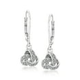 thumbnail image 1 of Ross-Simons Diamond-Accented Love Knot Drop Earrings in Sterling Silver, Women's, Adult, 1 of 6