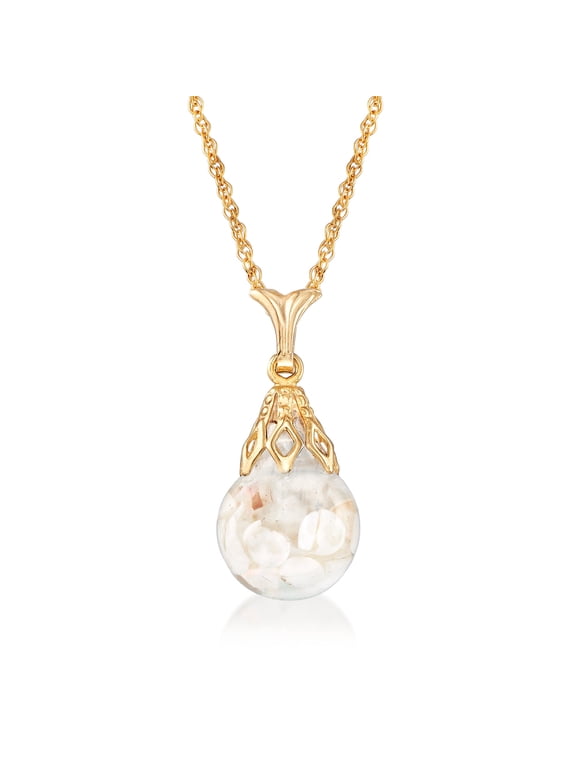 Floating Opal Pendant Necklace in 14kt Yellow Gold, Women's, Adult