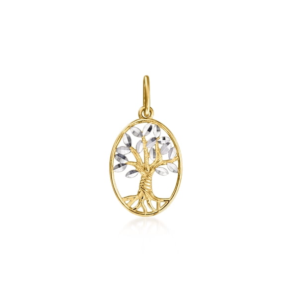 Ross-Simons Italian 10kt 2-Tone Gold Tree Of Life Charm, Women's, Adult