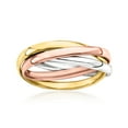 thumbnail image 1 of Ross-Simons Italian 14kt Tri-Colored Gold Crisscross Ring, Women's, Adult, 1 of 8