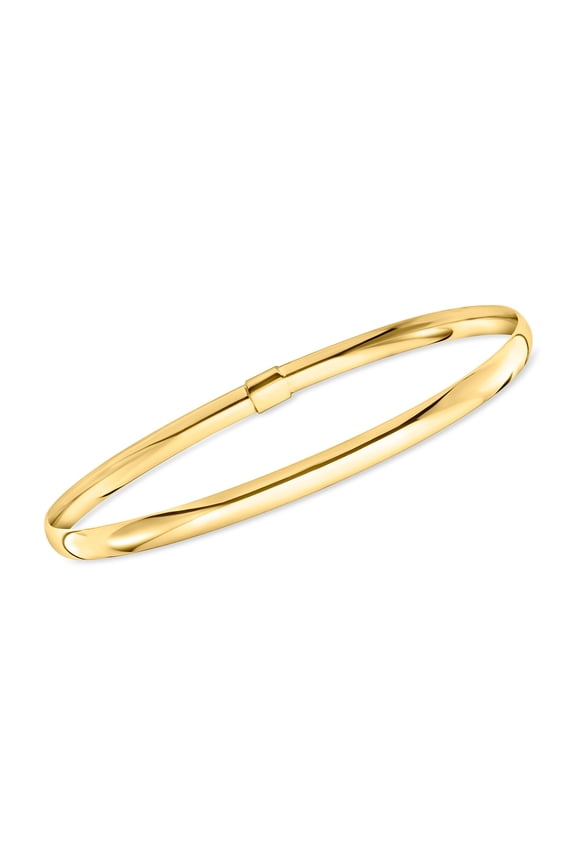 Italian 14kt Yellow Gold Bangle Bracelet, Women's, Adult