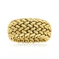 thumbnail image 1 of Ross-Simons Italian 14kt Yellow Gold Beaded Mesh Ring, Women's, Adult, 1 of 8