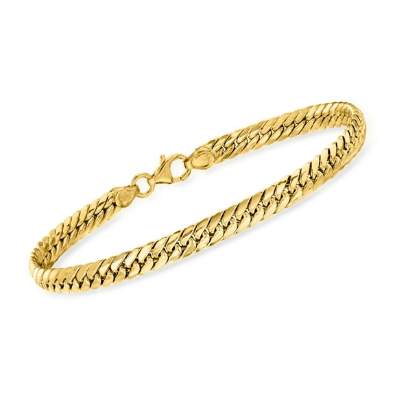 Ross-Simons Italian 14kt Yellow Gold Cuban-Link Bracelet, Women's, Adult