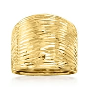 Ross-Simons Italian 14kt Yellow Gold Diamond-Cut Dome Ring, Womens, Adult