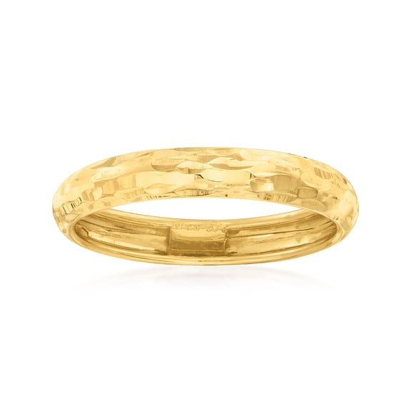 Ross-Simons Italian 14kt Yellow Gold Diamond-Cut Ring, Women's, Adult